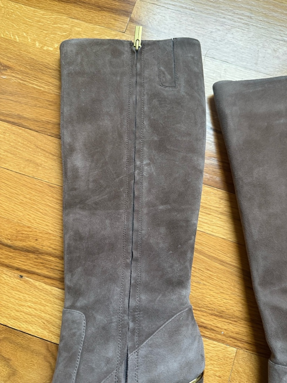 Vince Camuto Women’s Taupe Suede Knee Boots with Heel - Picture 6 of 8